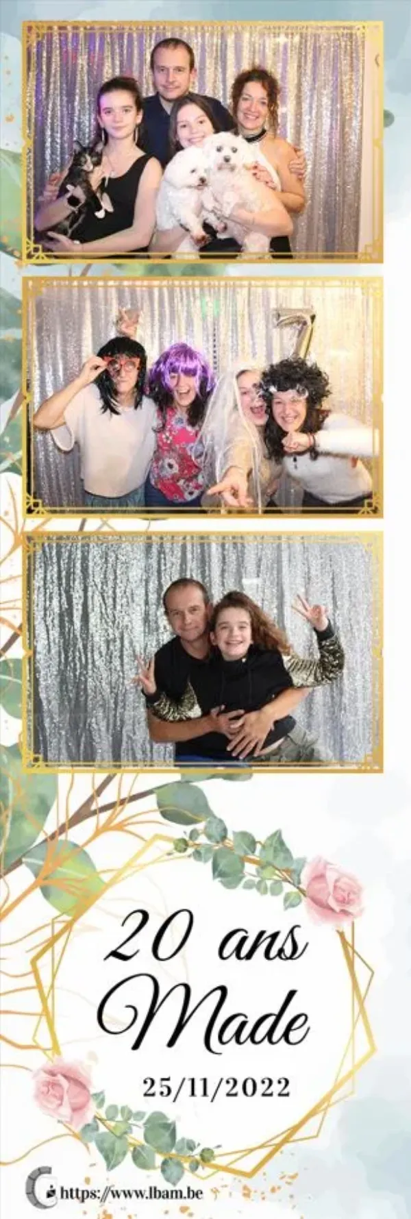 Exemple de cadre photo personnalisé photobooth